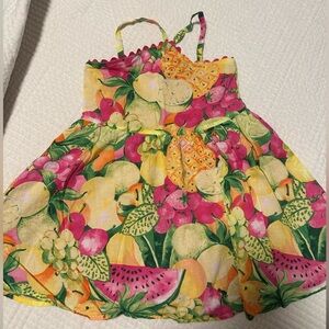 Janie and Jack Pink and Green Dress